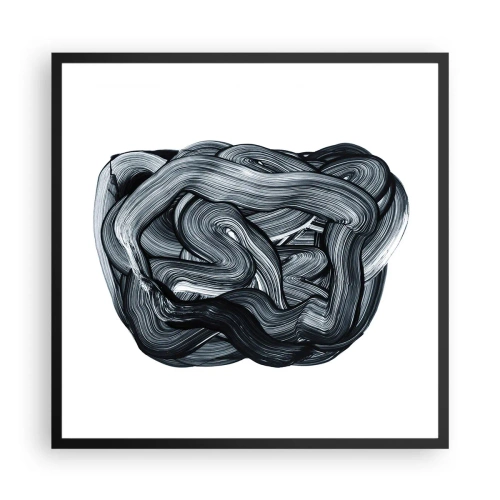 Pôster com moldura preta - Não é assim tão simples - 60x60 cm