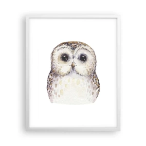 Pôster em moldura branca - Olhe-me nos olhos - 40x50 cm