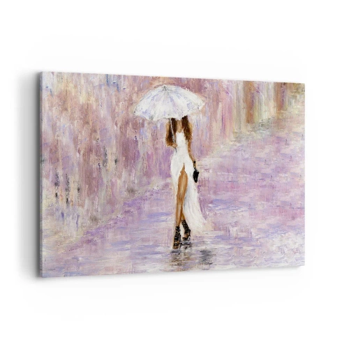 Quadro em tela - Na chuva lilás - 100x70 cm
