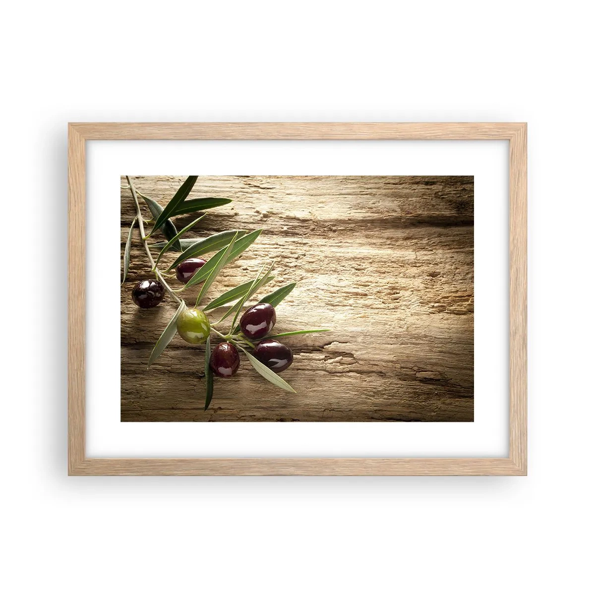 Pôster com moldura de carvalho claro - Direto da natureza - 40x30 cm