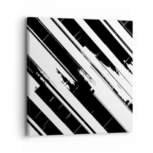 Quadro em tela - Uma composição intensa e dinâmica - 30x30 cm