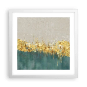 Pôster em moldura branca - A fronteira dourada - 40x40 cm