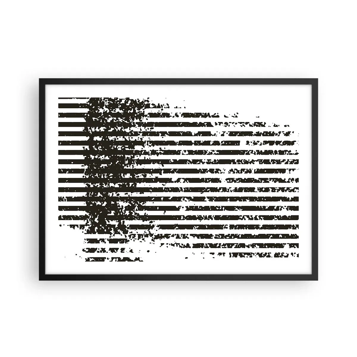 Pôster com moldura preta - Ritmo e ruído - 70x50 cm