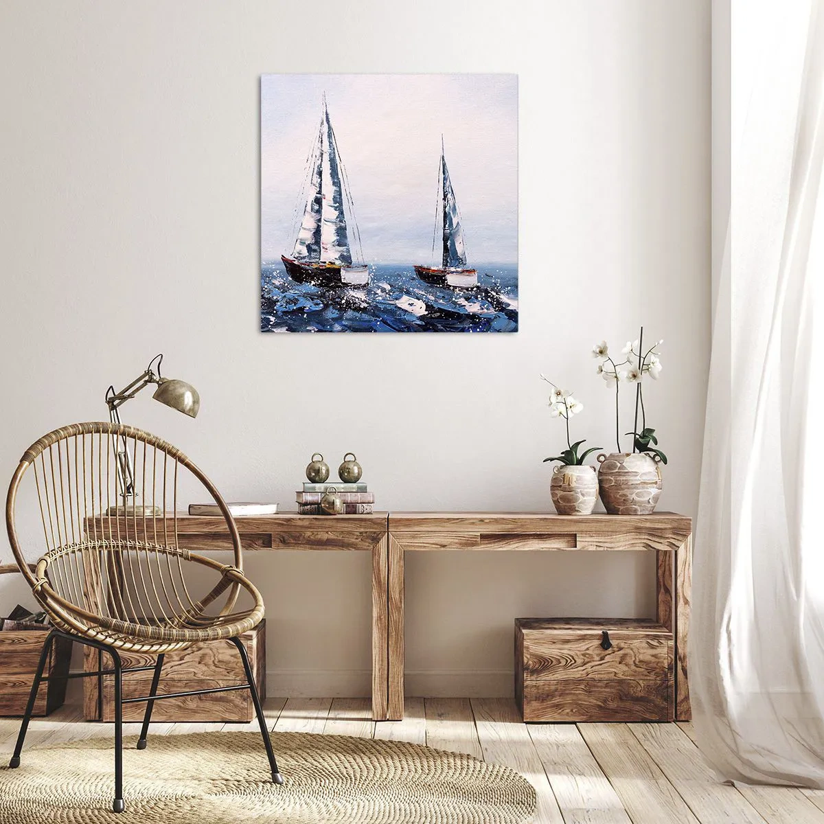 Quadro em tela - Irmandade do vento - 50x50 cm