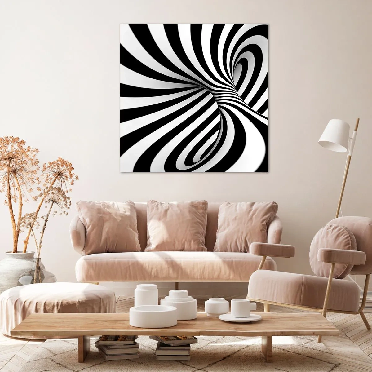 Quadro em tela - Composição: espaço dançante - 60x60 cm
