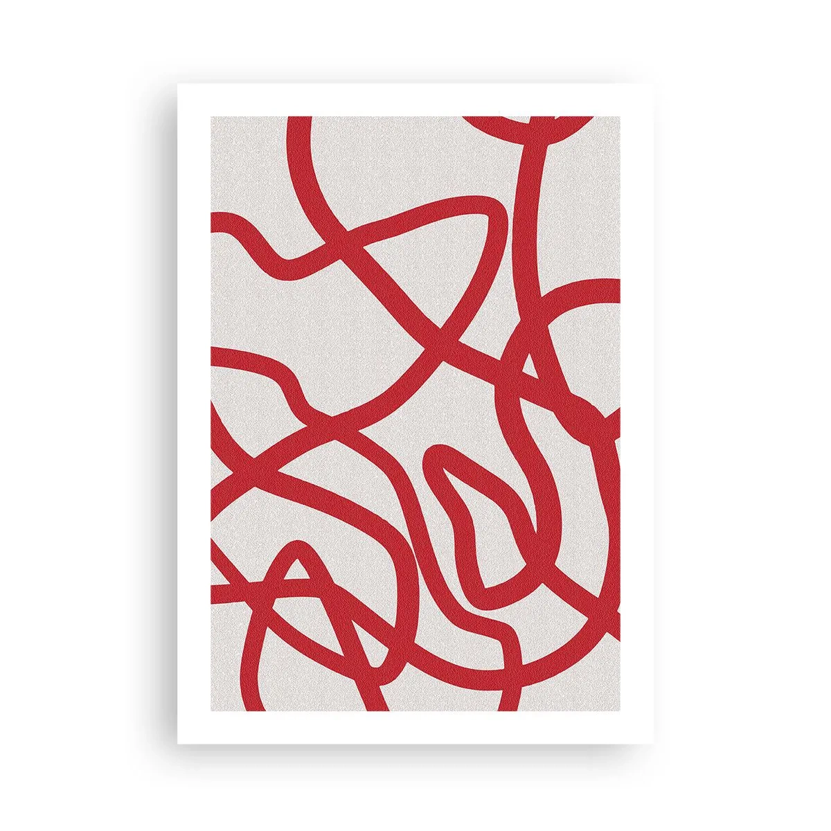 Pôster - Vermelho em branco - 50x70 cm