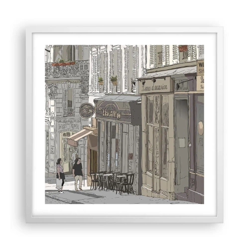 Pôster em moldura branca - Alegrias urbanas - 50x50 cm
