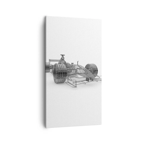 Quadro em tela - Construção ideal - a ideia de impulso - 45x80 cm