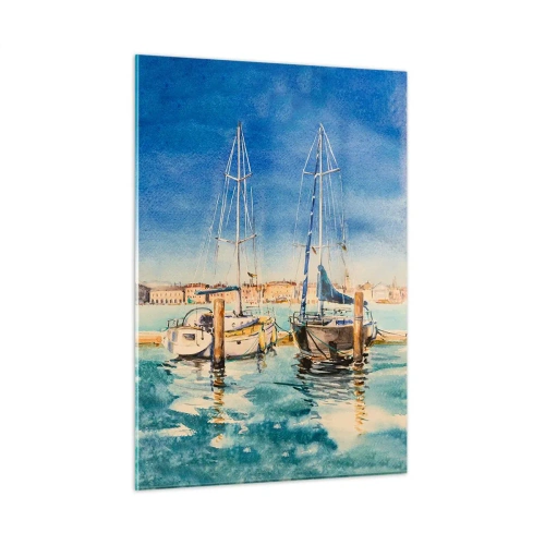 Quadro em vidro - Lagoa ensolarada - 50x70 cm