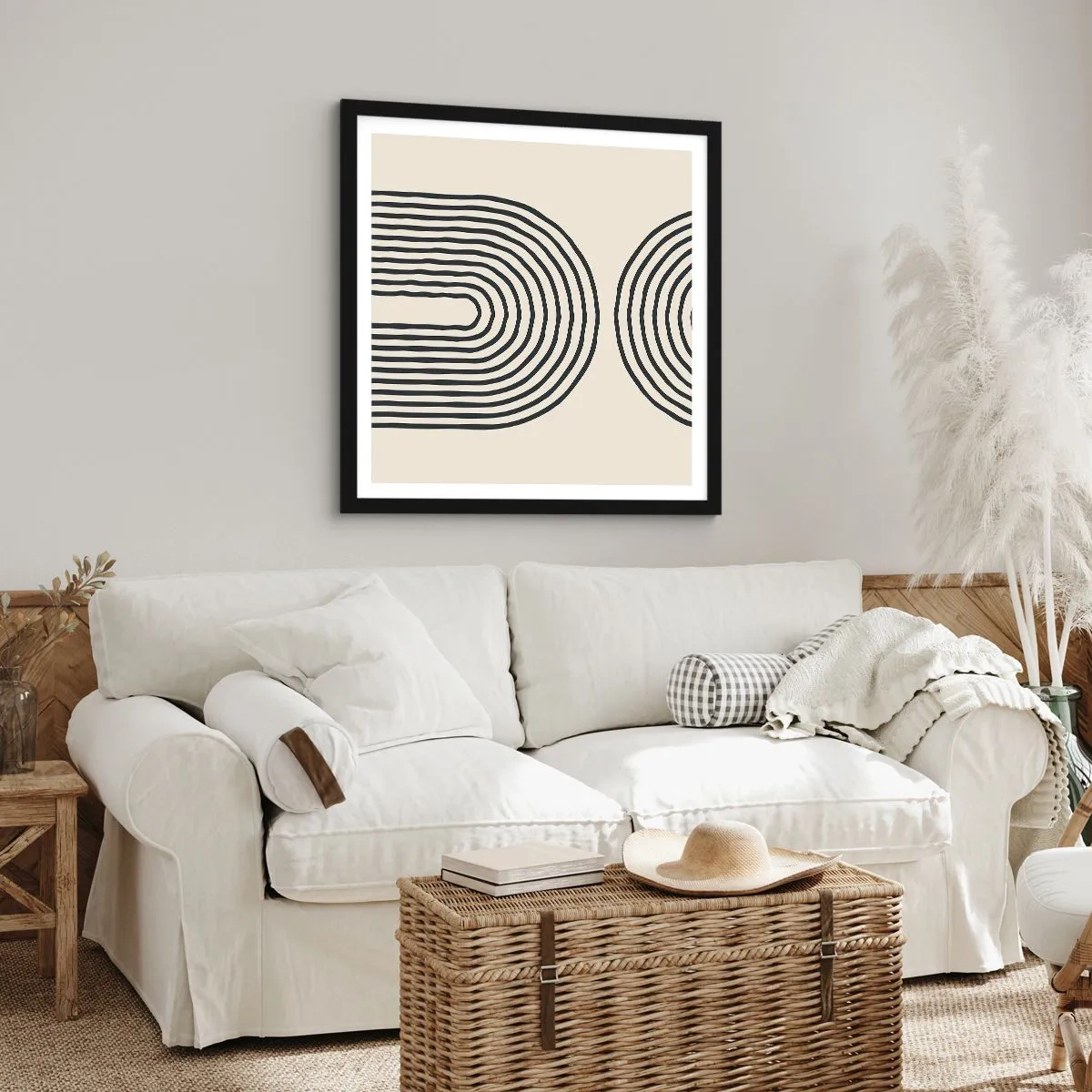 Pôster com moldura preta - Em um momento... - 60x60 cm