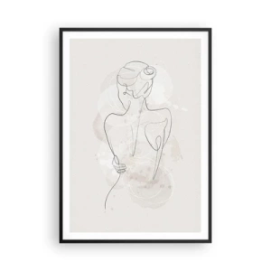 Pôster com moldura preta - Como um instrumento sensível - 70x100 cm