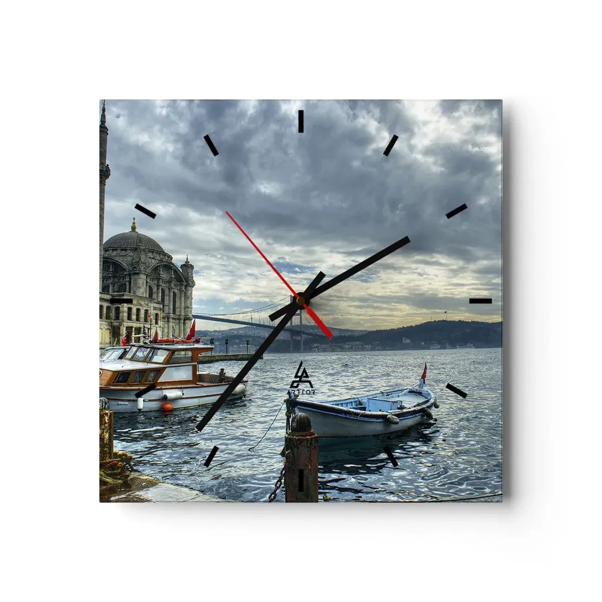 Relógio de parede - Relógio em vidro - Na fronteira dos mundos - 40x40 cm