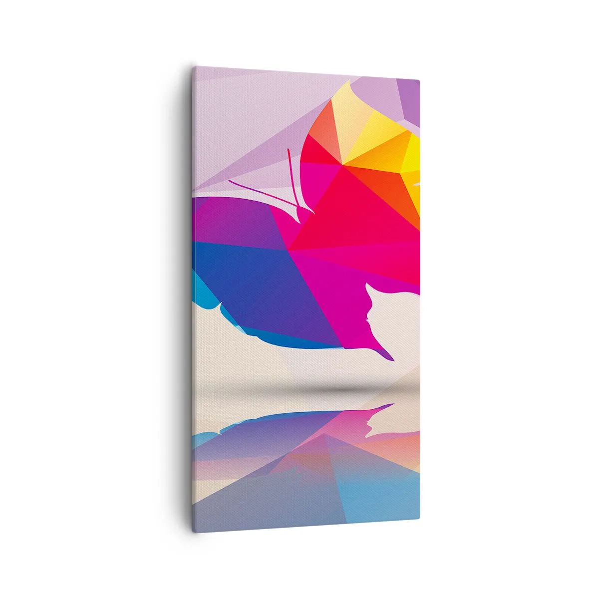 Quadro em tela - Arco-íris borboleta - 55x100 cm