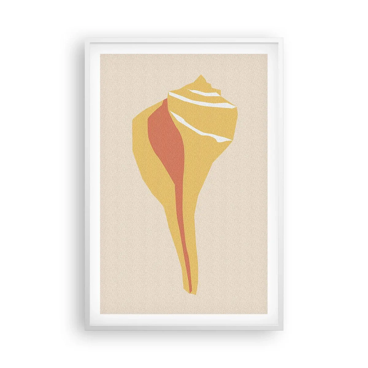 Pôster em moldura branca - Abstração orgânica – crescimento - 61x91 cm