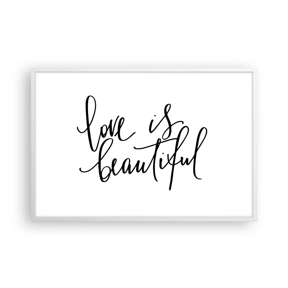 Pôster em moldura branca - Leia e repita - 91x61 cm