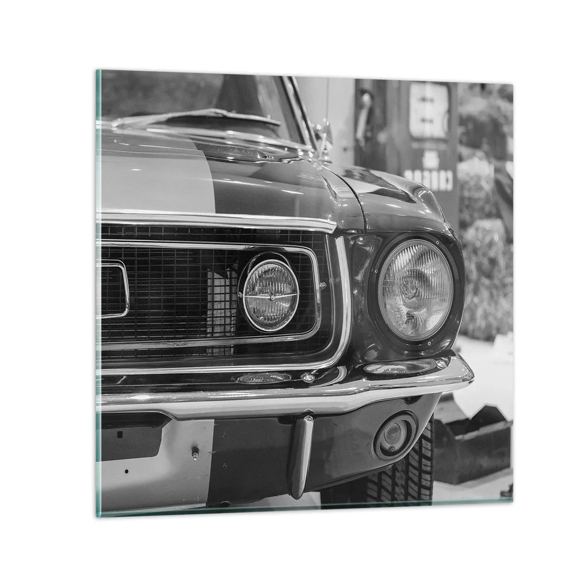 Quadro em vidro - Condução perigosa - 60x60 cm