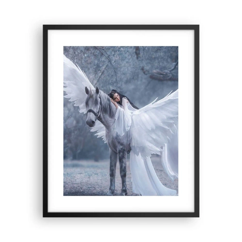 Pôster com moldura preta - Momento inspirado - 40x50 cm