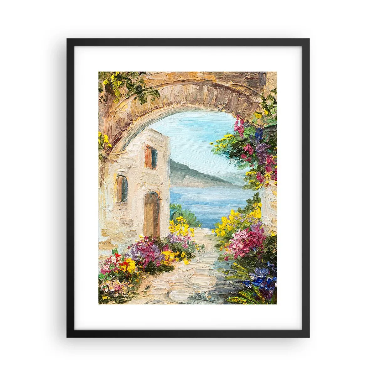 Pôster com moldura preta - O encanto da província costeira - 40x50 cm