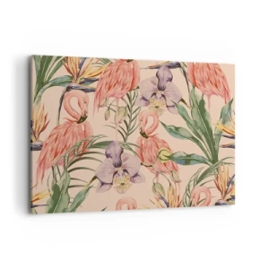 Quadro em tela - Balé rosa em flores - 120x80 cm