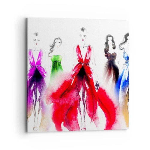 Quadro em tela - Colorido desfile - 70x70 cm