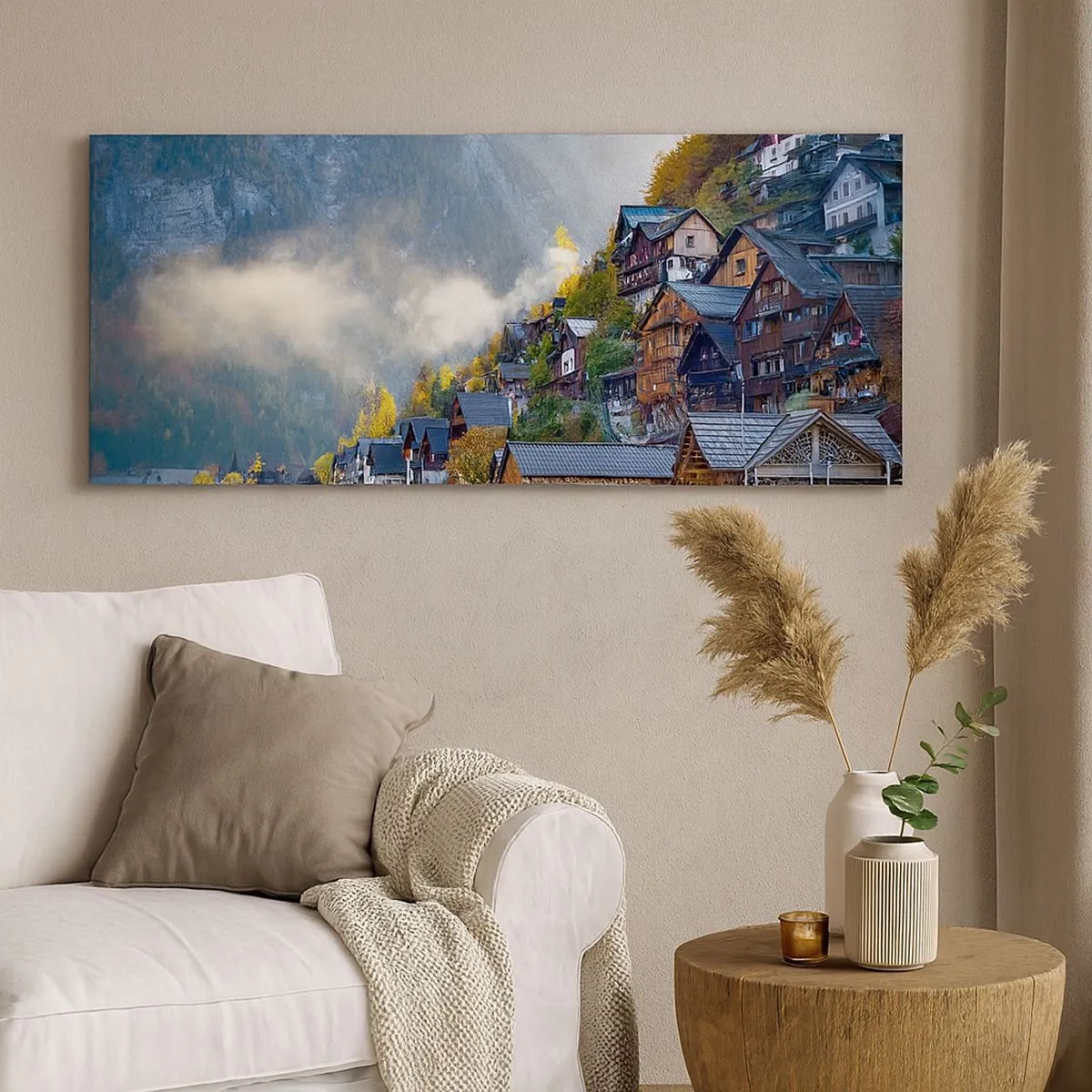 Quadro em tela - Atmosfera alpina - 100x40 cm