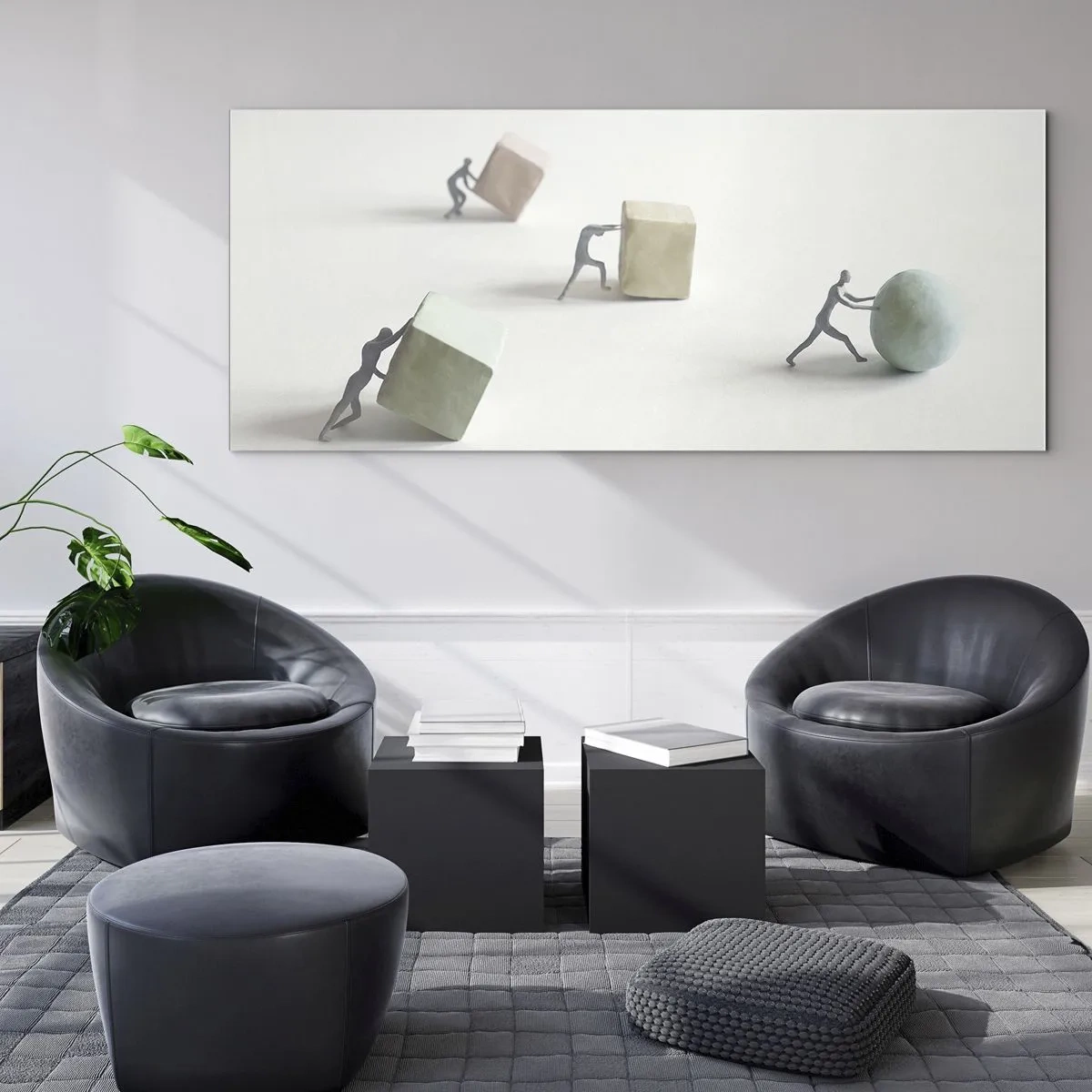 Quadro em vidro - É a vida - 90x30 cm