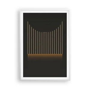 Pôster em moldura branca - Explorar a escuridão - 70x100 cm