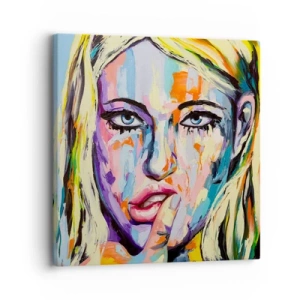 Quadro em tela - Olhe-a diretamente nos olhos - 30x30 cm