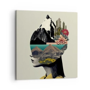 Quadro em tela - Mulher – sempre um mistério - 50x50 cm