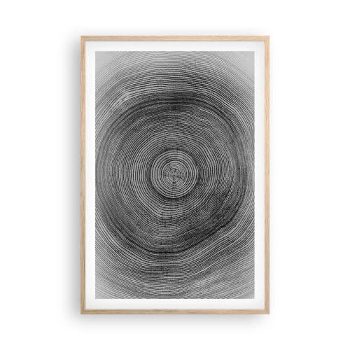 Pôster com moldura de carvalho claro - Sinal dos tempos - 61x91 cm