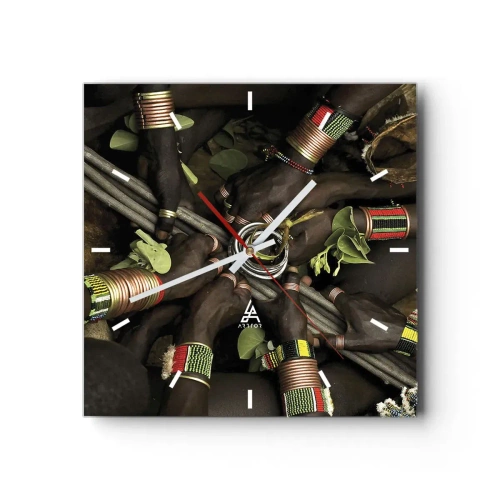 Relógio de parede - Relógio em vidro - Estamos juntos - 30x30 cm