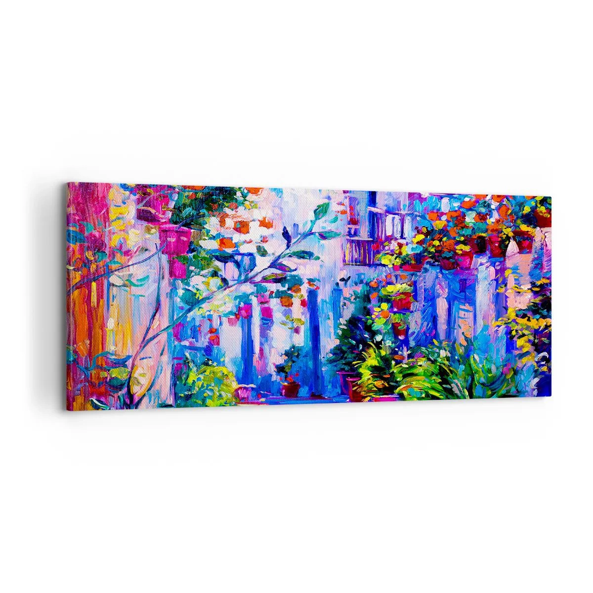 Quadro em tela - Impressão - rua italiana - 100x40 cm