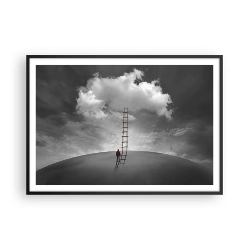 Pôster com moldura preta - Tudo é possível - 100x70 cm