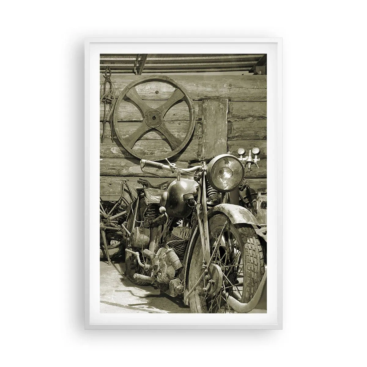 Pôster em moldura branca - No depósito do tio Jorge - 61x91 cm