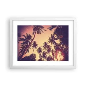 Pôster em moldura branca - Variação tropical - 40x30 cm