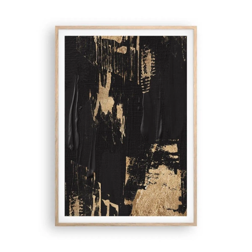 Pôster com moldura de carvalho claro - Rastro de toque - 70x100 cm