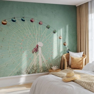 Papel de Parede Standard Eco - Diverte-te - roda gigante, Carrossel, Vintage - 250x175 cm
