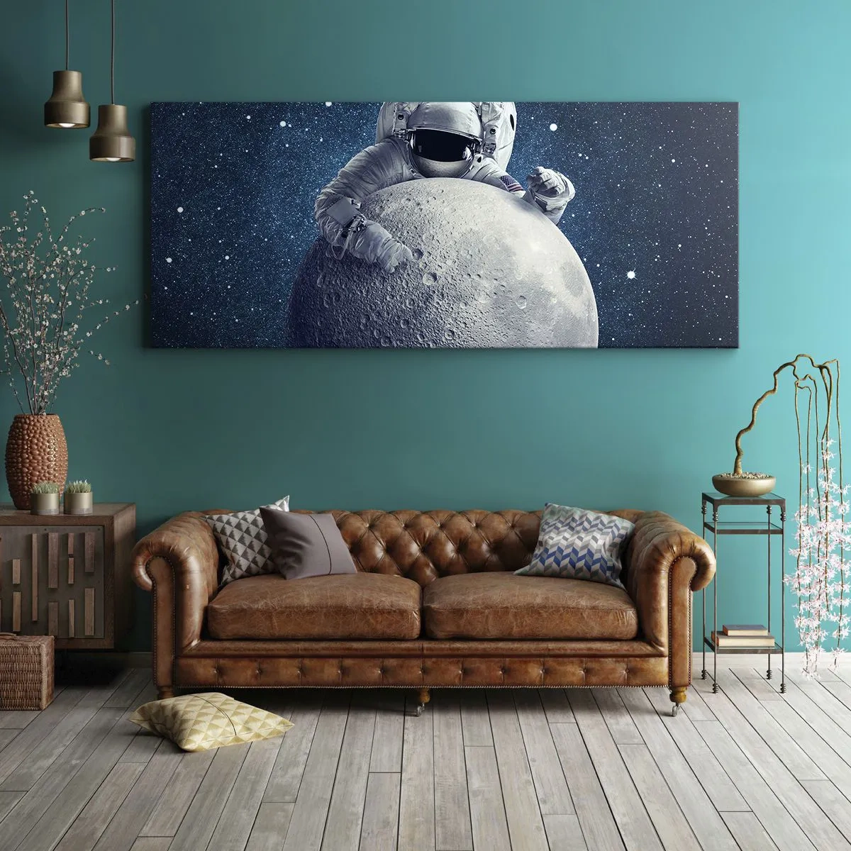 Quadro em tela - Coringa do espaço - 100x40 cm