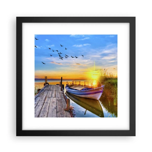 Pôster com moldura preta - Adeus, até amanhã - 30x30 cm