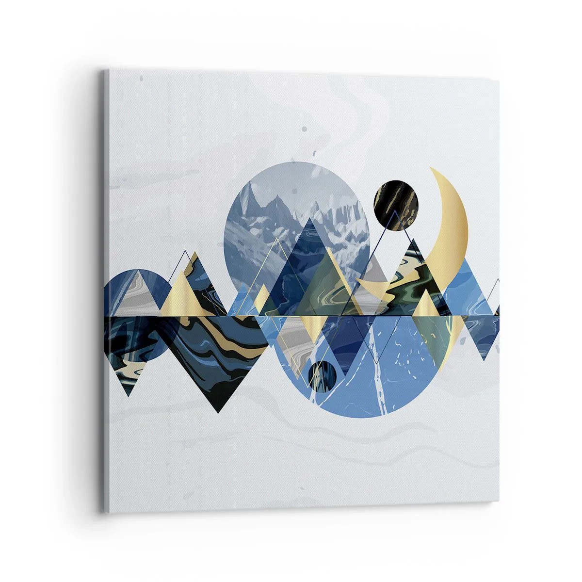 Quadro em tela - Paisagem geométrica - 70x70 cm