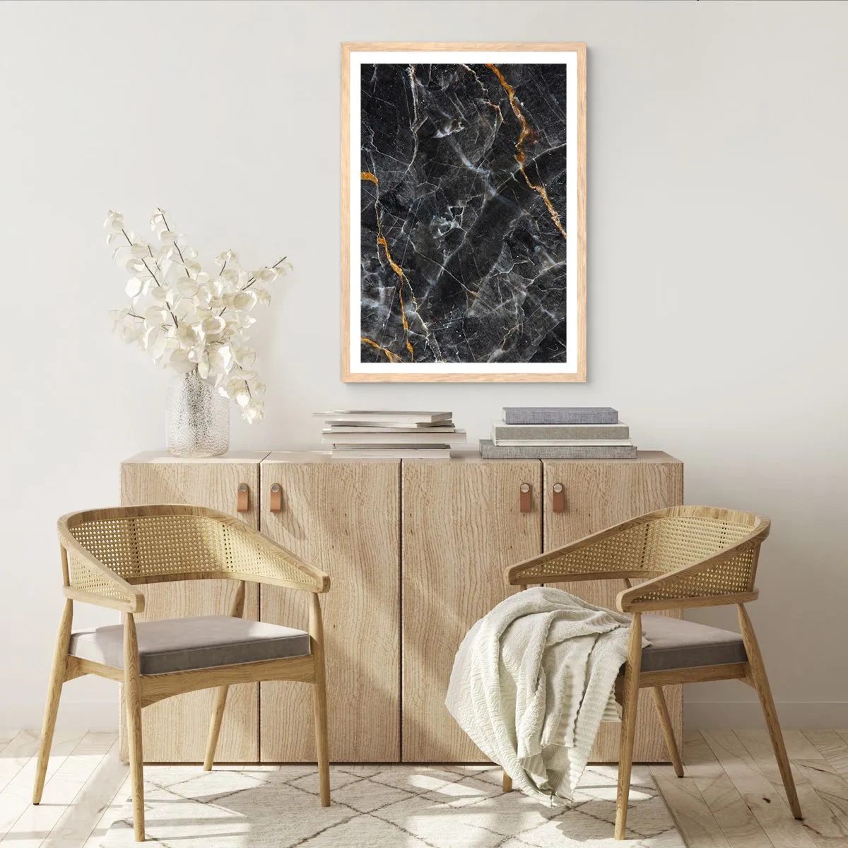 Pôster com moldura de carvalho claro - A vida interior da pedra - 70x100 cm