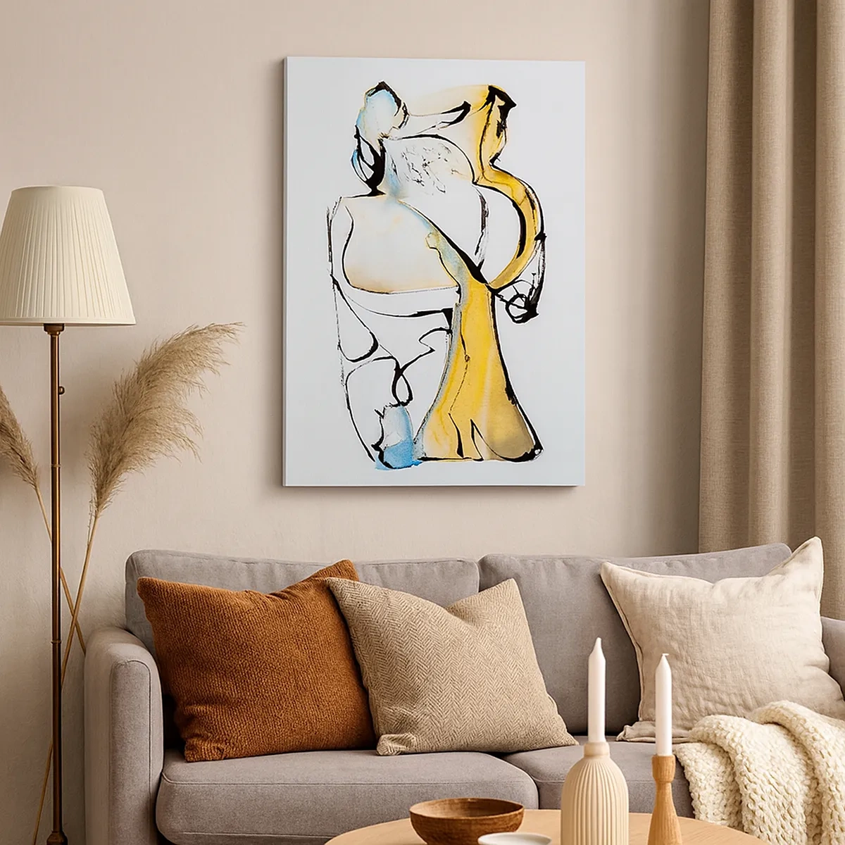 Quadro em tela - Abstração de vidro - 50x70 cm