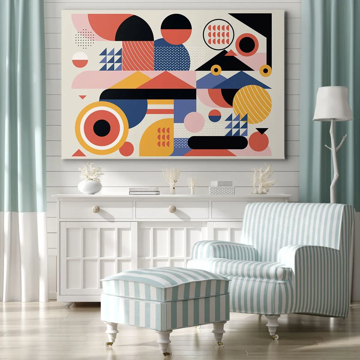 Quadro em tela - Composição: brincar - 70x50 cm