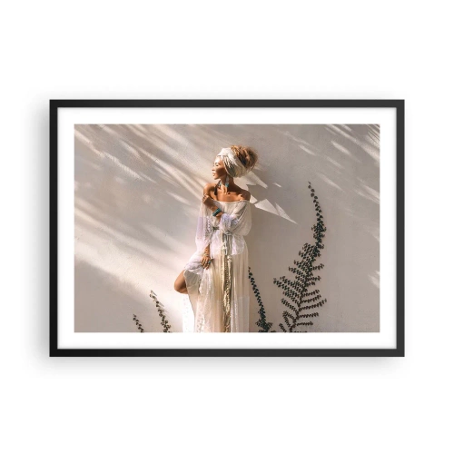 Pôster com moldura preta - O sol e a garota - 70x50 cm