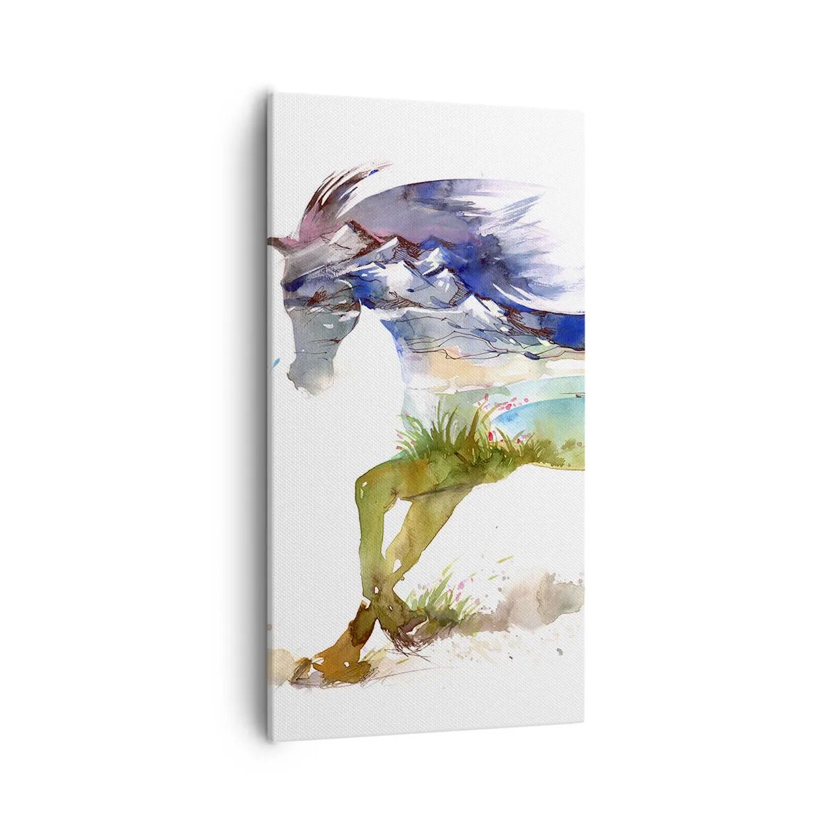 Quadro em tela - Do prado direto para o céu - 55x100 cm