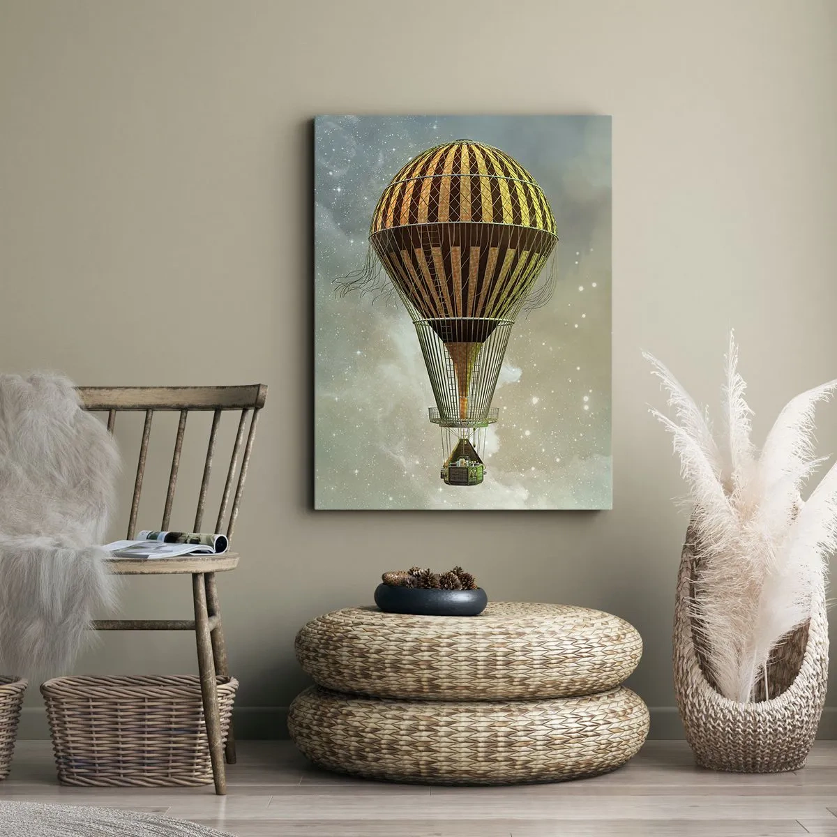 Quadro em tela - Voos pioneiros - 50x70 cm