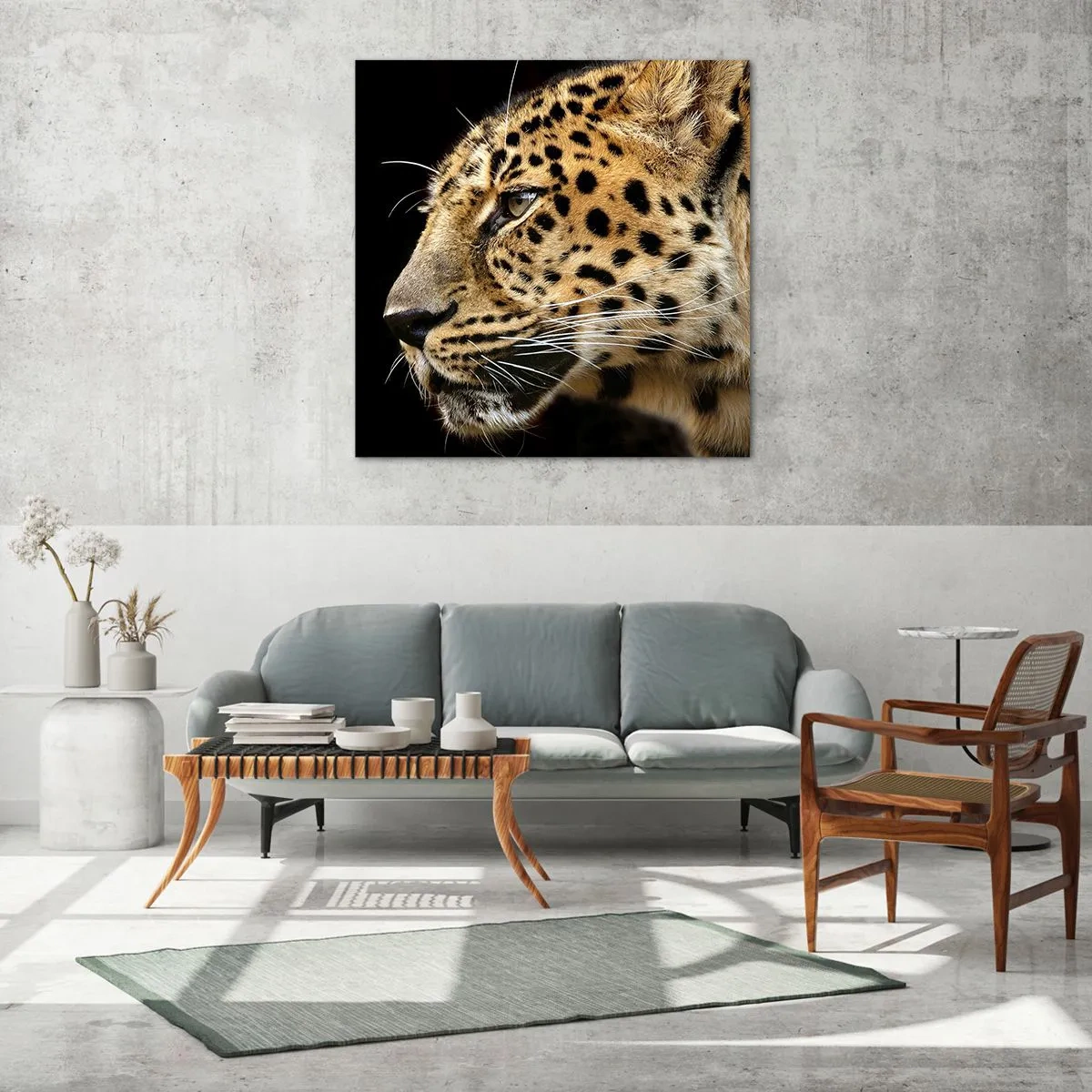 Quadro em vidro - Calmo, focado, pronto - 30x30 cm