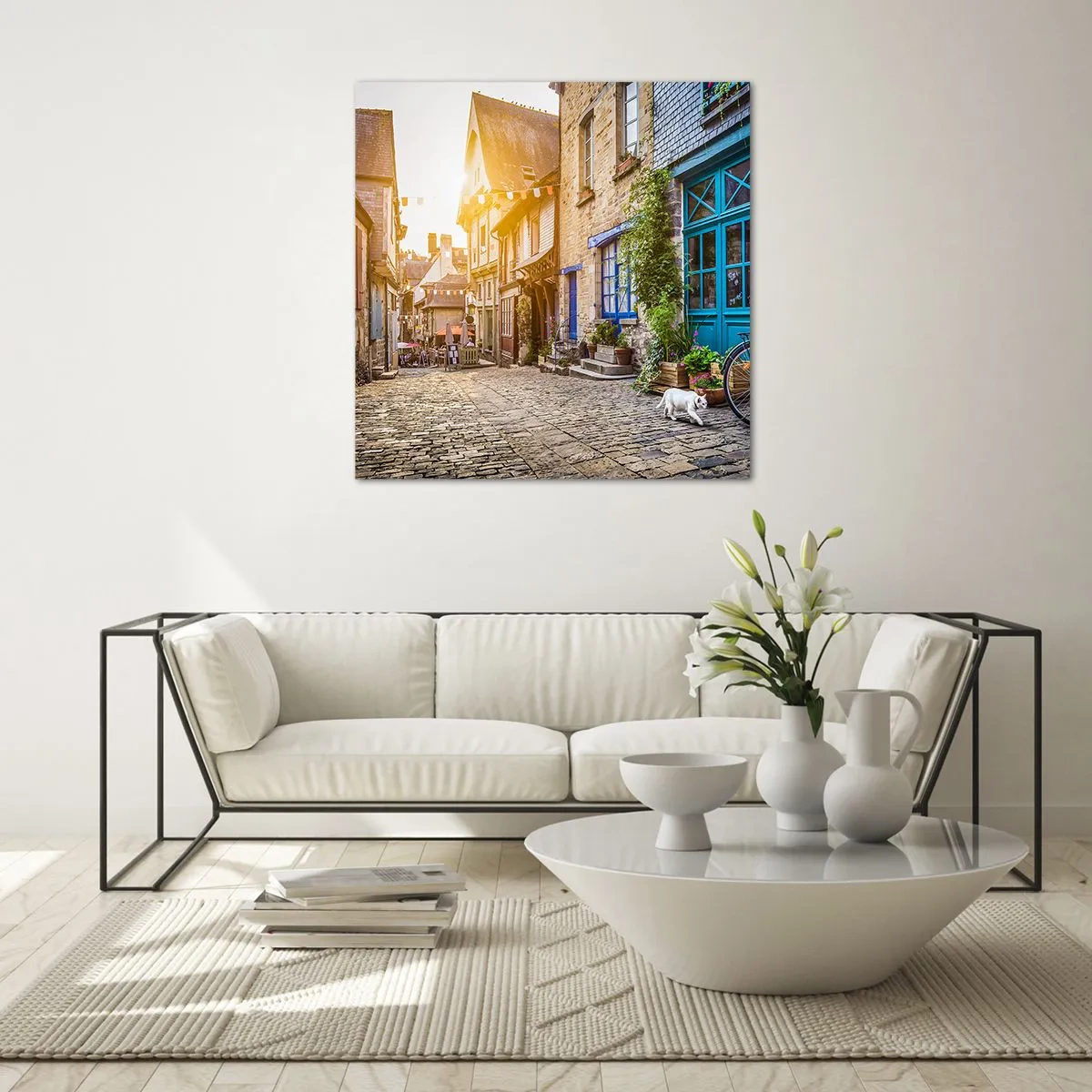 Quadro em vidro - O espírito branco da cidade - 50x50 cm