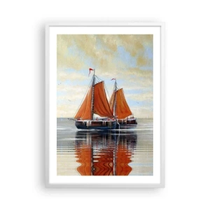 Pôster em moldura branca - A velejar, marujo… - 50x70 cm