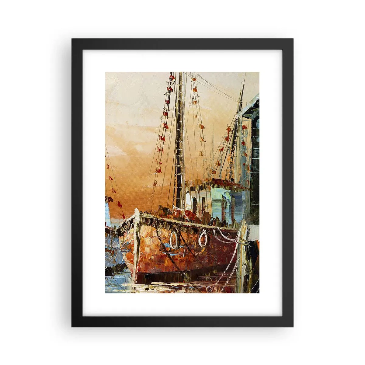 Pôster com moldura preta - Um regresso tranquilo - 30x40 cm